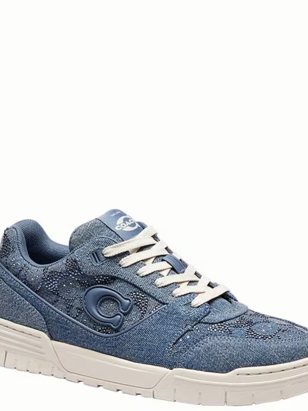 NWT Coach Denim Blue Crystal Signature Soho Sneakers